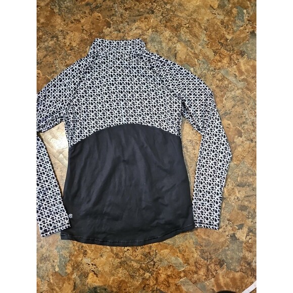 Champion C9 Quarter Zip Geometric Print with Black Panels Size M thumbholes (A84 - Picture 9 of 10